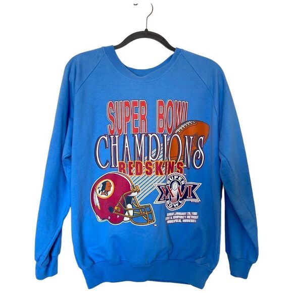 Vintage Other - Vintage Washington Redskins Sweatshirt Mens Large Blue 1992 Super Bowl NFL USA